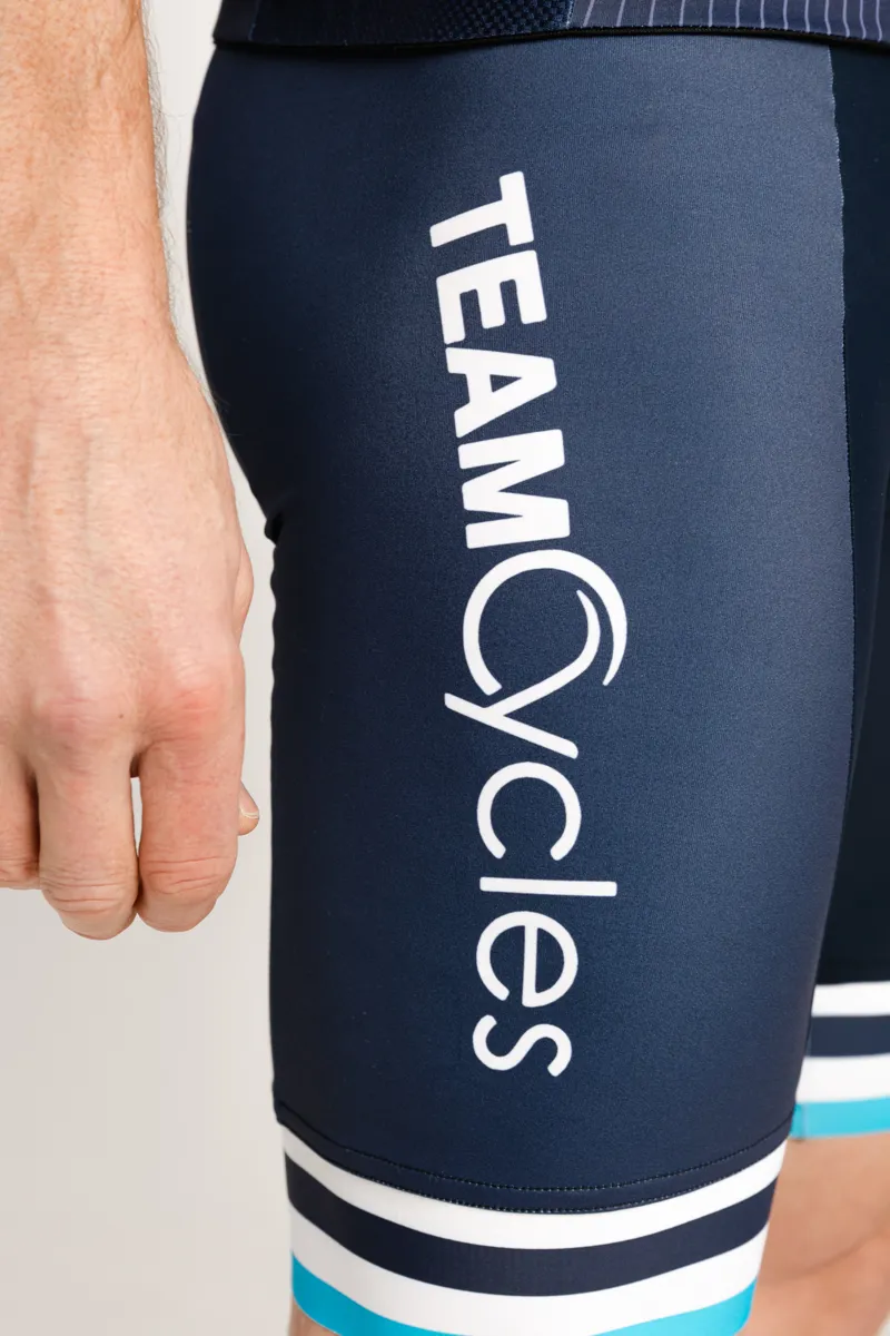 Team Cycles Fitted Bibshorts in Navy Blue-2